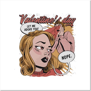 Comic style  valentine Day art Posters and Art